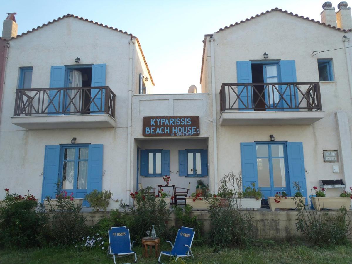 Kyparissis Beach Houses Skala Mistegnon Bagian luar foto