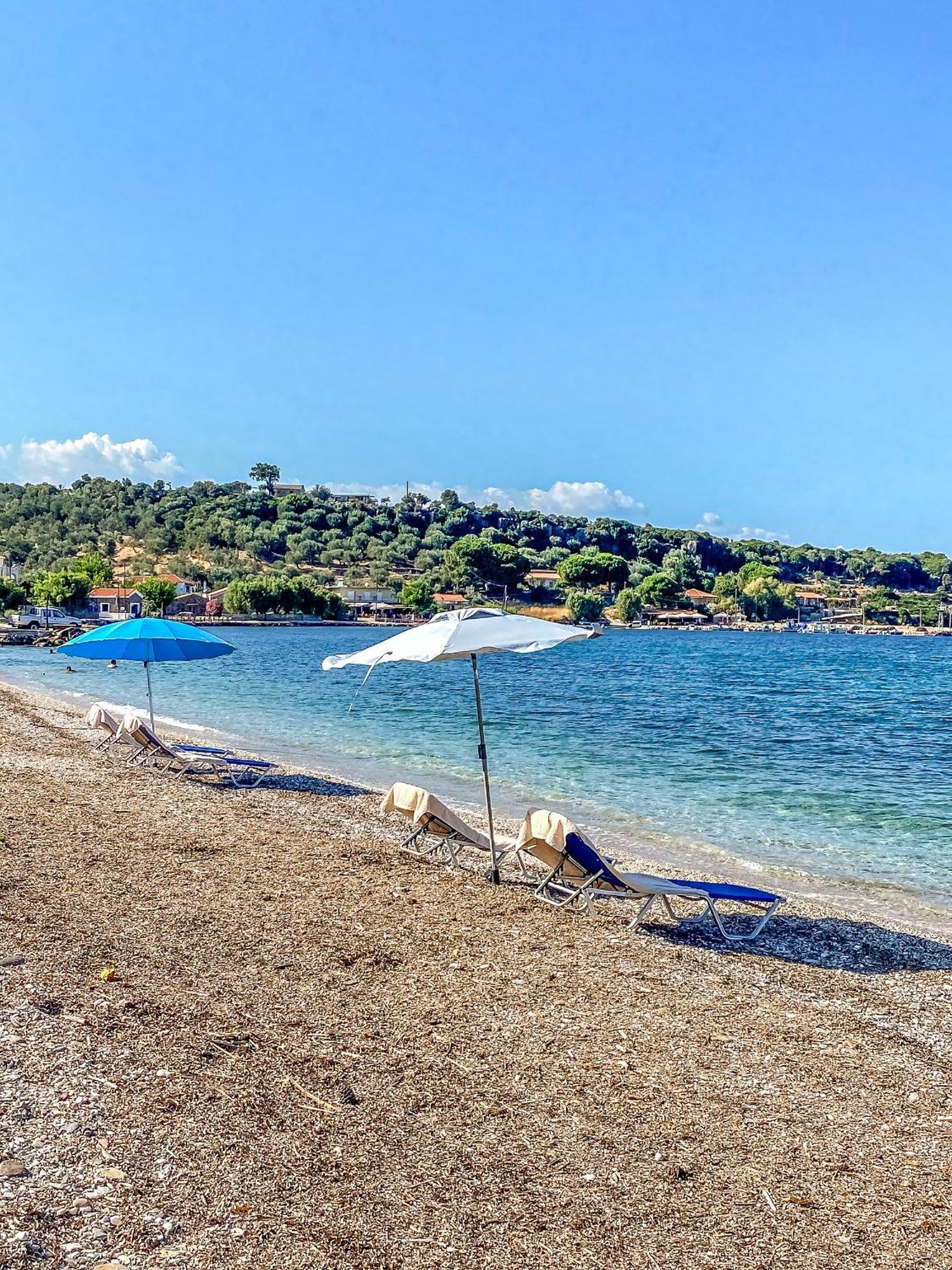 Kyparissis Beach Houses Skala Mistegnon Bagian luar foto