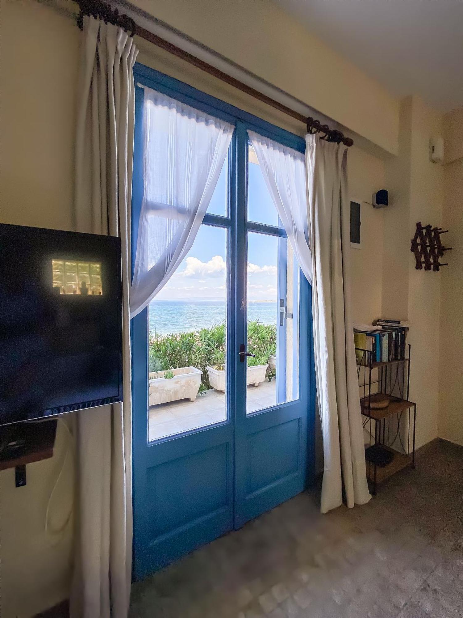 Kyparissis Beach Houses Skala Mistegnon Bagian luar foto