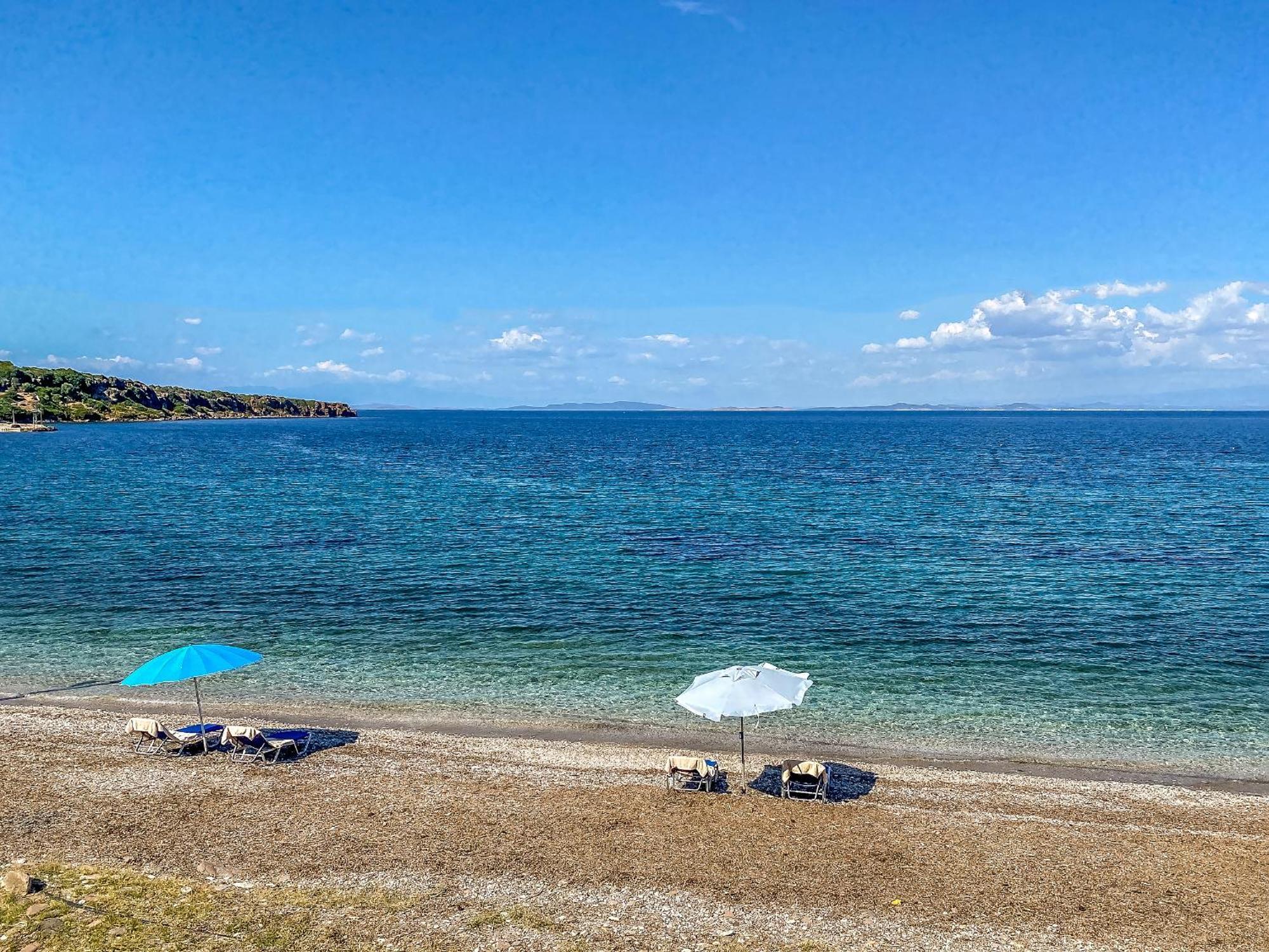 Kyparissis Beach Houses Skala Mistegnon Bagian luar foto