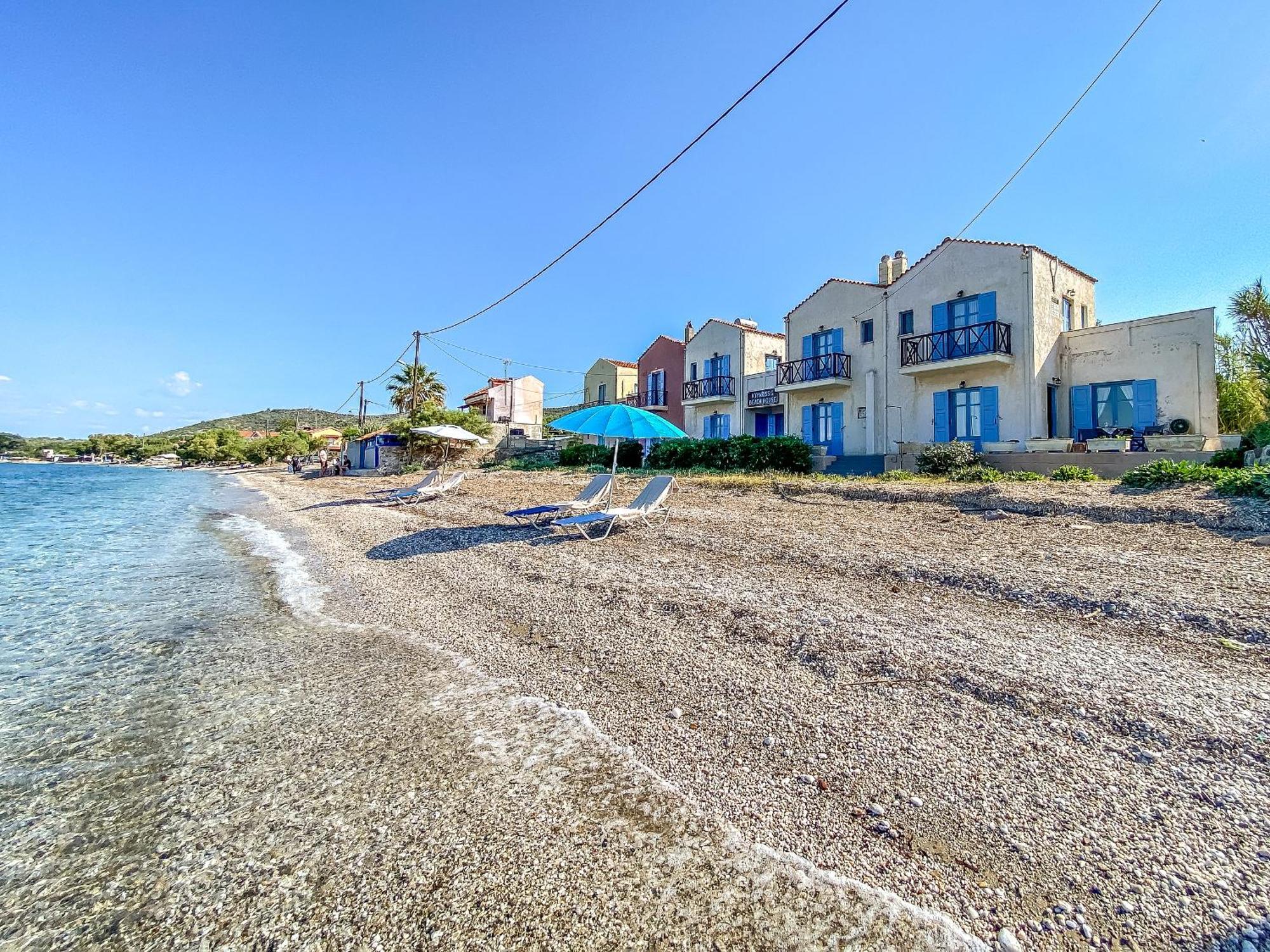Kyparissis Beach Houses Skala Mistegnon Bagian luar foto